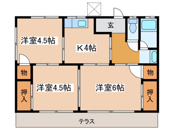 滝川荘Ｂの物件間取画像